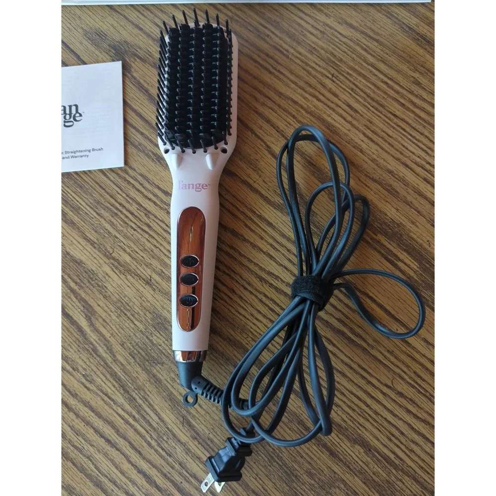 L'ange Le Vite Ceramic Straightening Brush Blush Electric